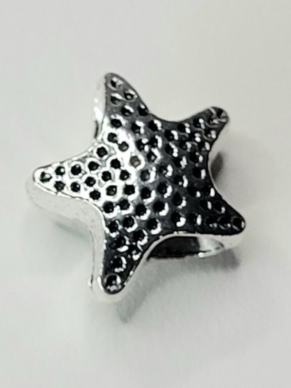 New! For Pandora Charm Bracelet Large Antique Silver Color Star Starfish Charm - Picture 2 of 6